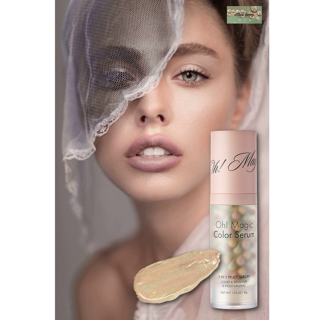 COLOR DEEP / Увлажняющая тональная основа мульти сыворотка / Oh Magic Color Serum 3 in 1 multi, светлый бежевый