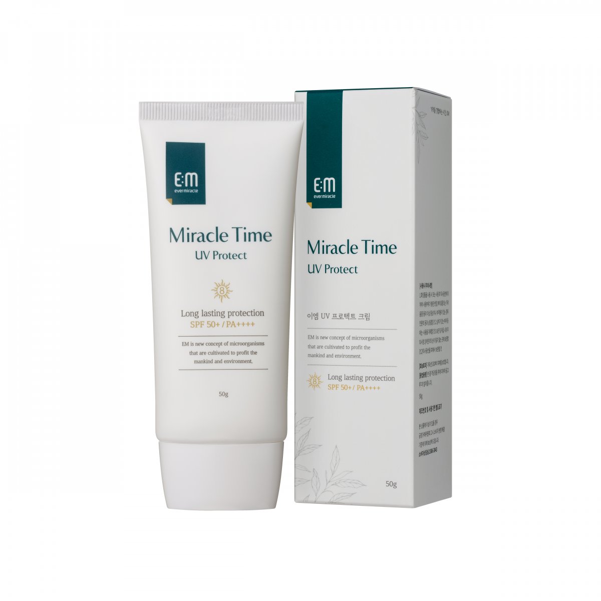 EVOME / Крем солнцезащитный увлажняющий Em Miracle Time uv protect cream